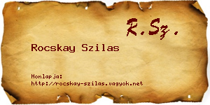 Rocskay Szilas névjegykártya